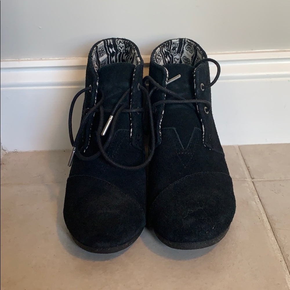 Toms Black Suede Women’s Kala Booties
